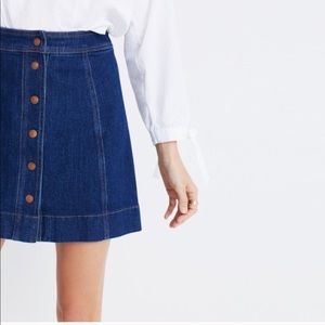 Madewell Metropolis Snap Denim Skirt